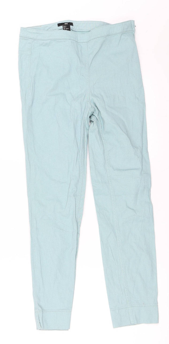 H&M Womens Green Skinny Jeans Size 34 L25 in