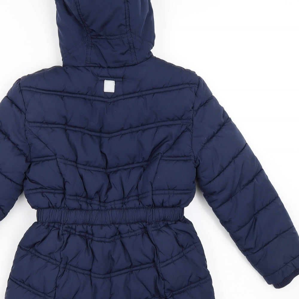 Blue Zoo Girls Blue   Puffer Jacket Coat Size 7 Years