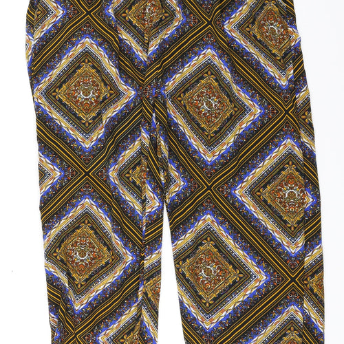 Pep&Co Womens Black Geometric  Trousers  Size 20 L28 in