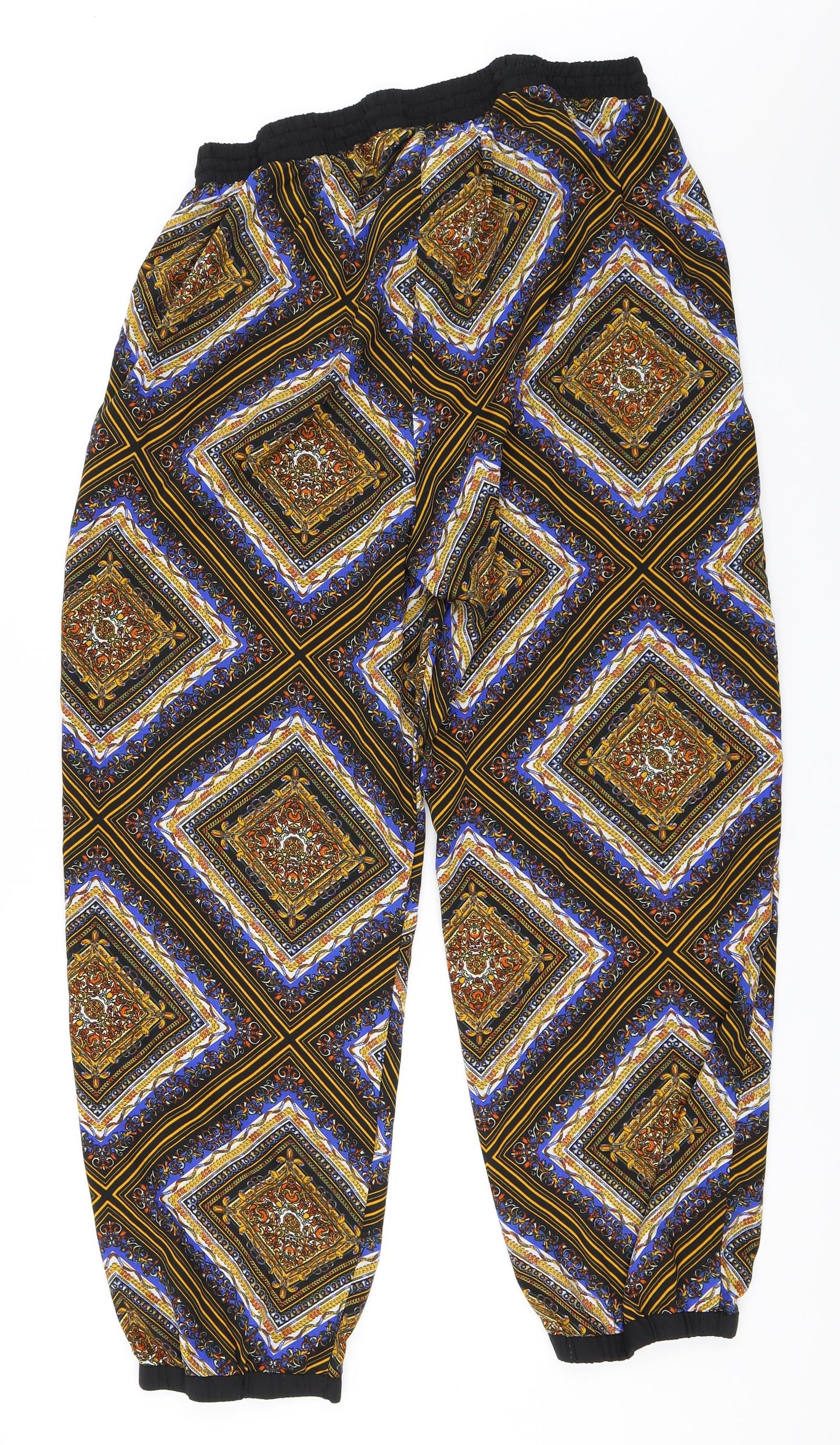 Pep&Co Womens Black Geometric  Trousers  Size 20 L28 in