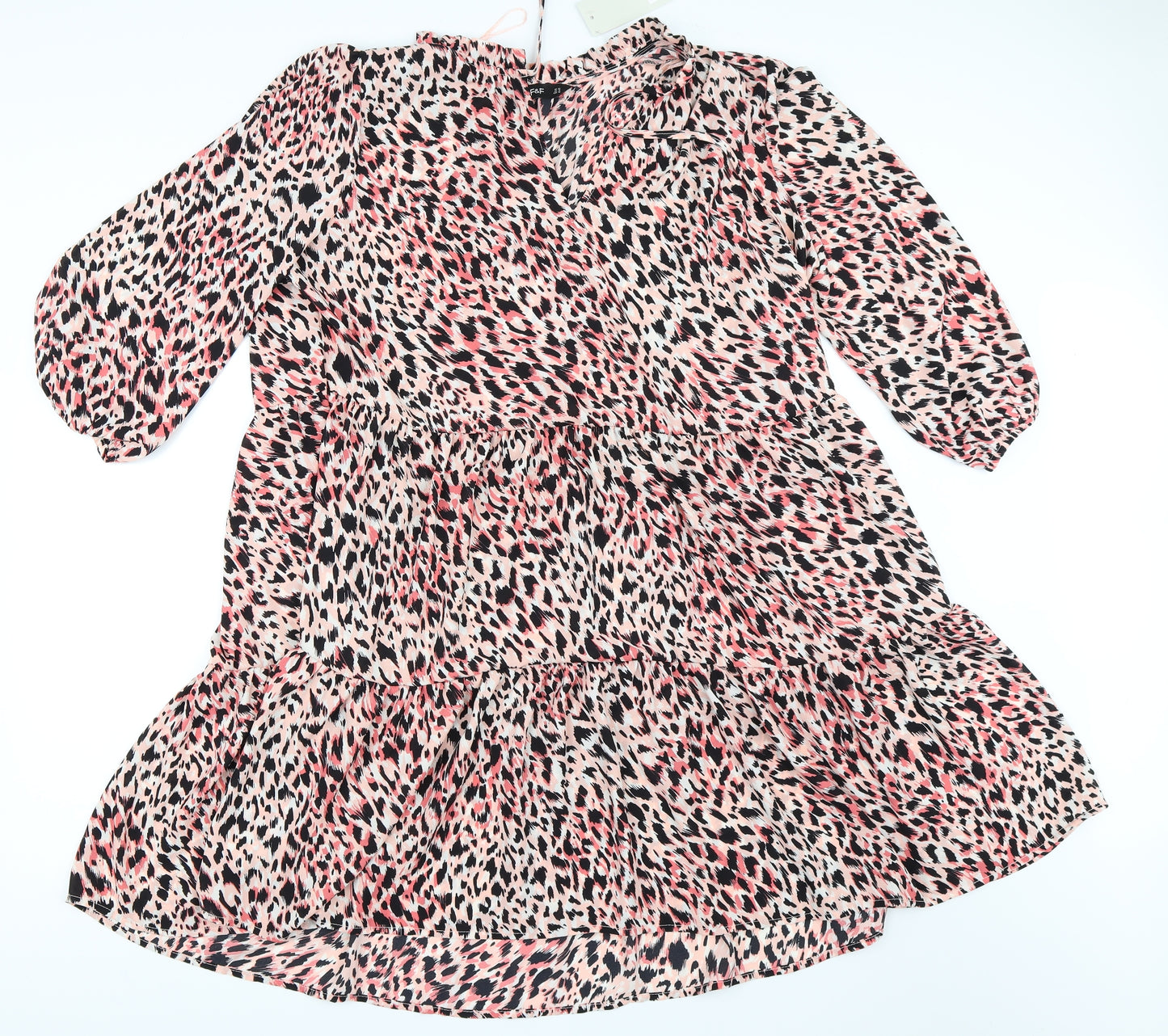 George Womens Pink Animal Print  Trapeze & Swing  Size 22