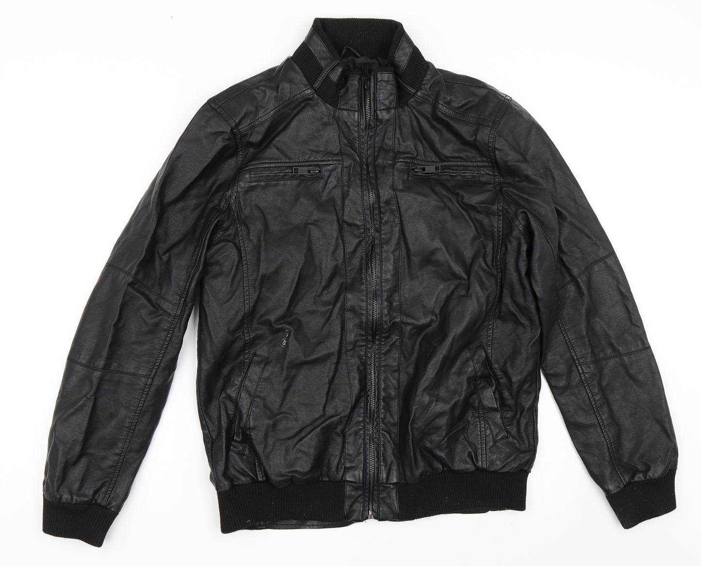 Brave Soul Mens Black   Jacket Coat Size M