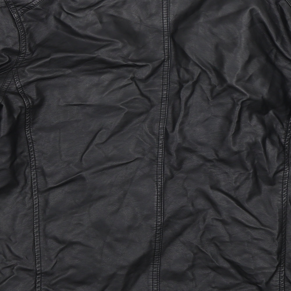 Brave Soul Mens Black   Jacket Coat Size M