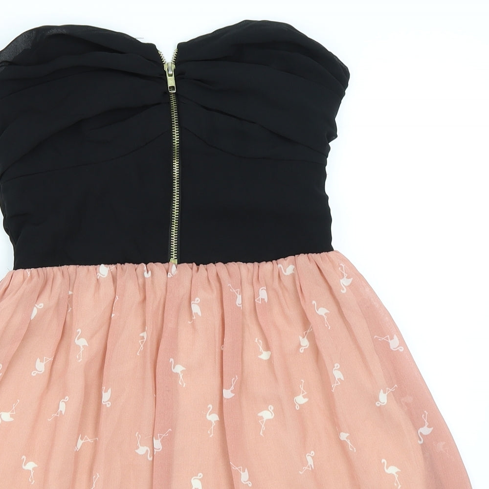 Preworn Womens Pink   Skater Dress  Size 10  - flamingo
