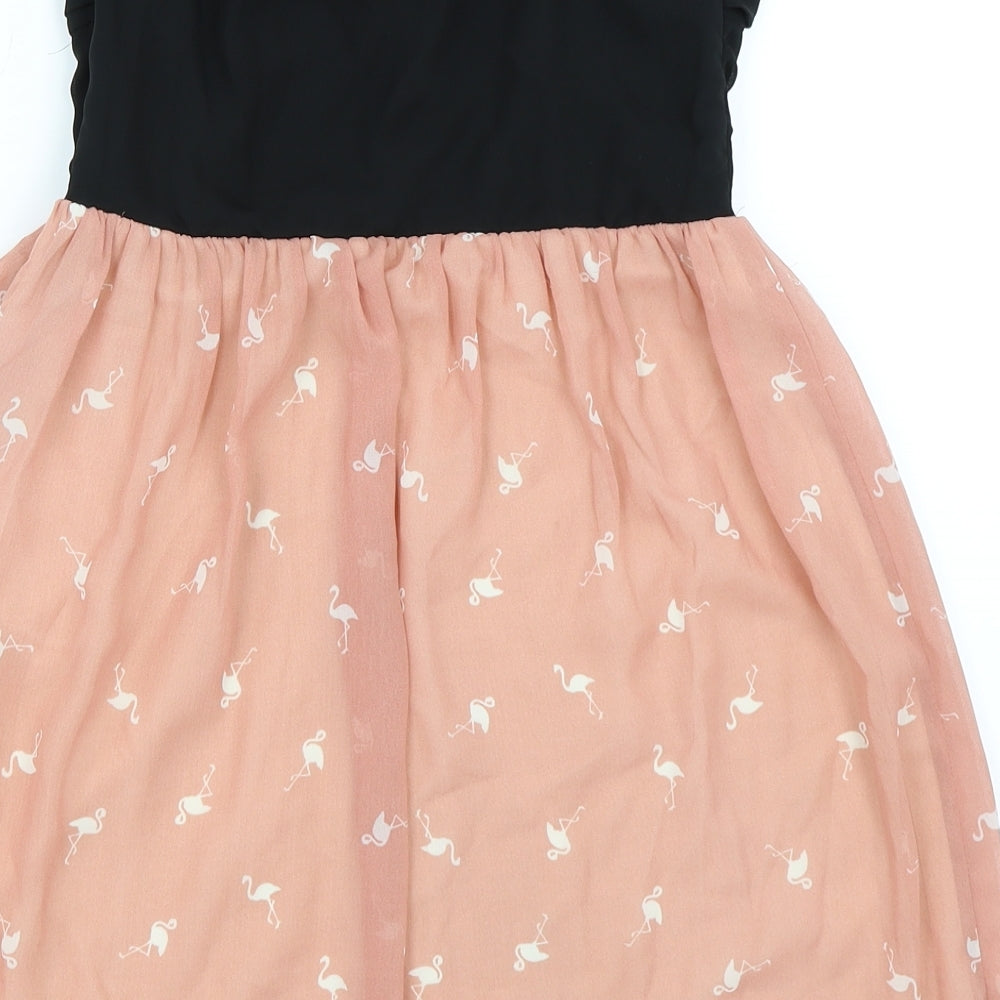 Preworn Womens Pink   Skater Dress  Size 10  - flamingo