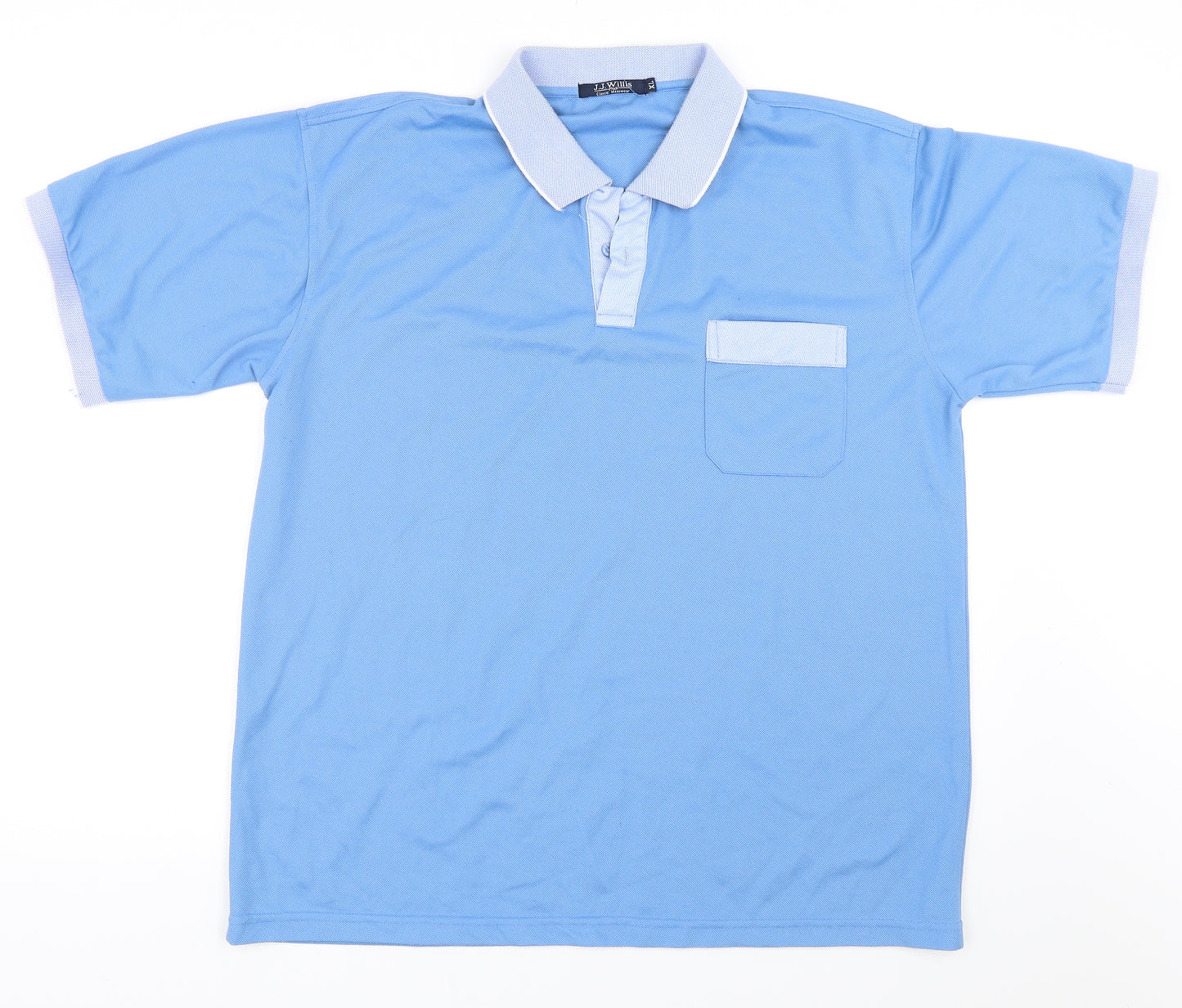 J.J.Willis Mens Blue    Polo Size XL