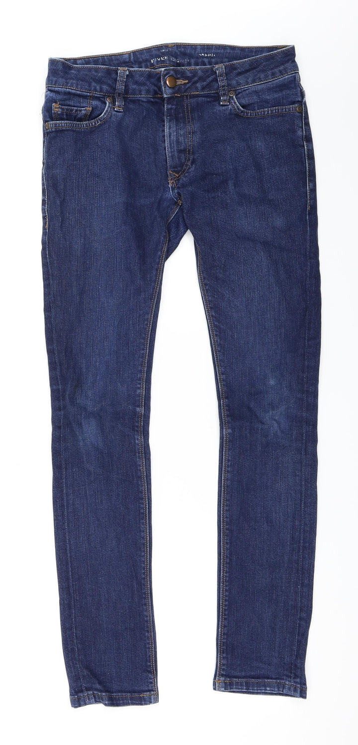 Preworn Womens Blue Denim Skinny Jeans Size 28 in L32 in