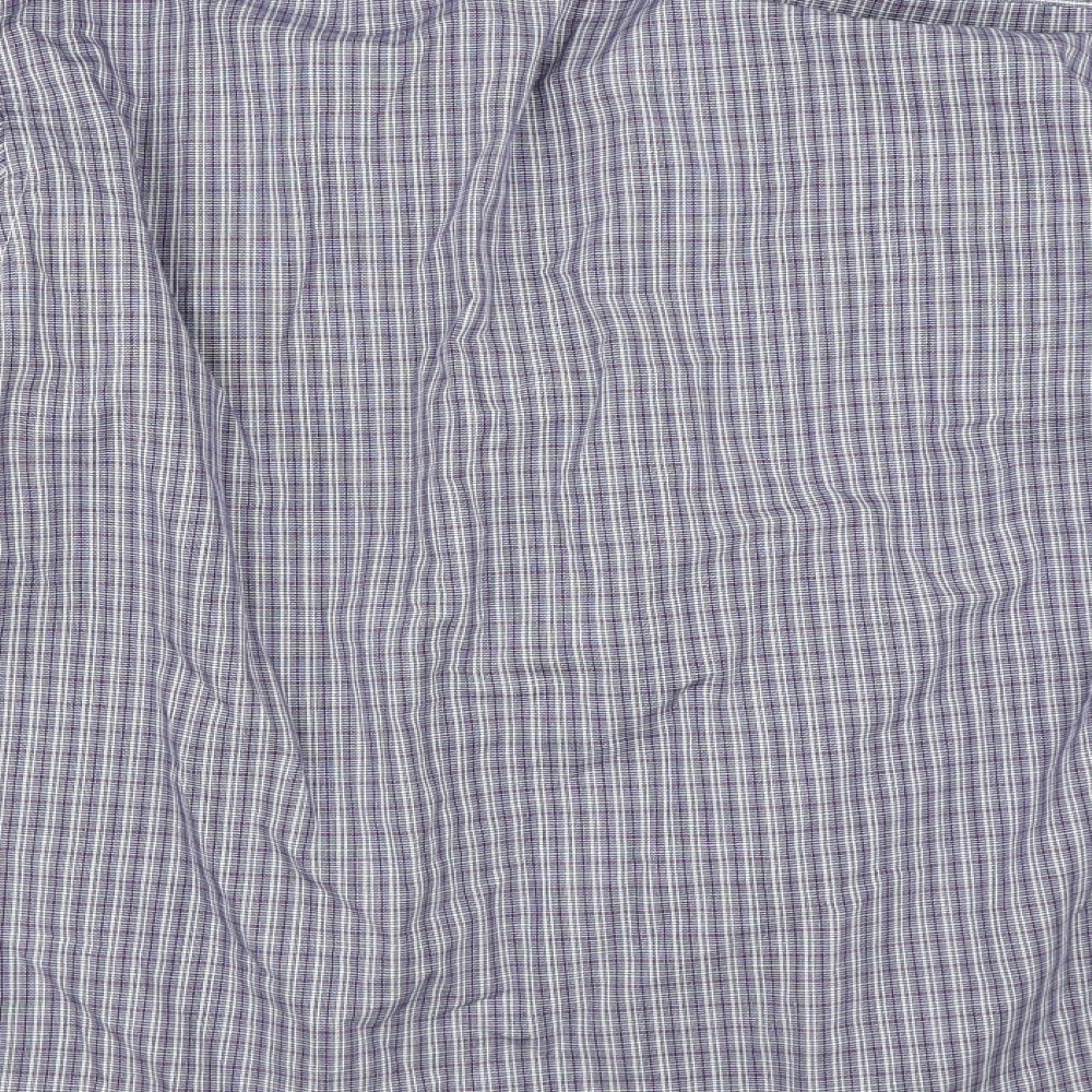 Primark Mens Blue Check   Button-Up Size 17.5
