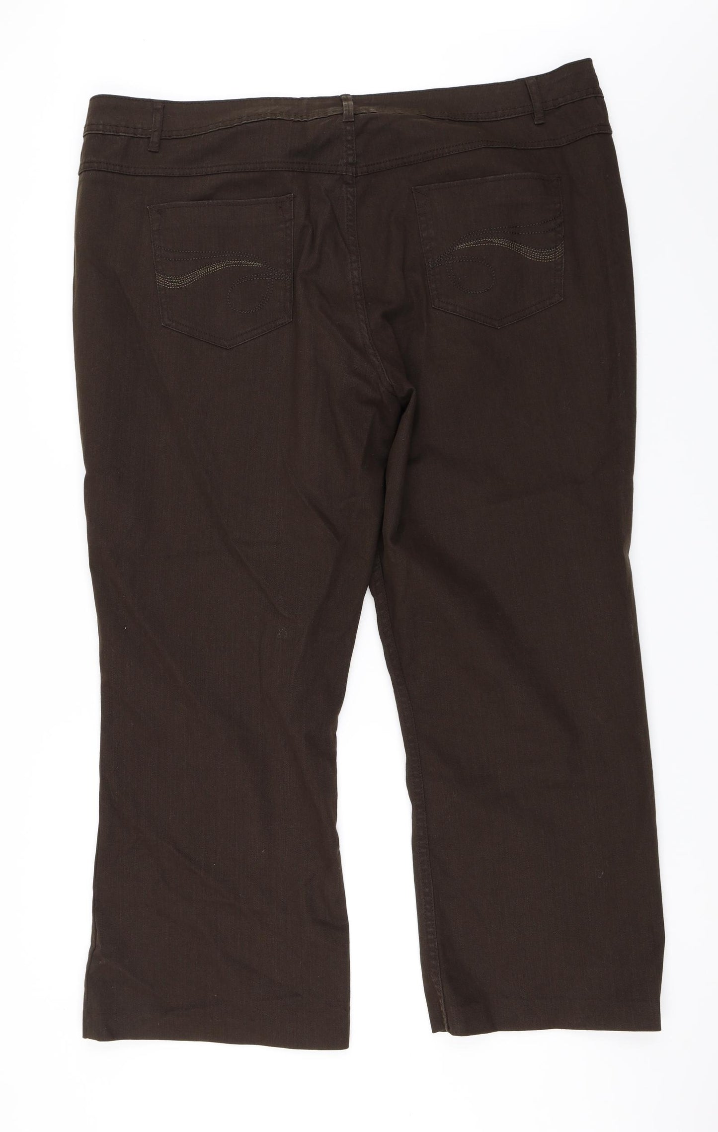 George Womens Brown  Denim Bootcut Jeans Size 24 L28 in