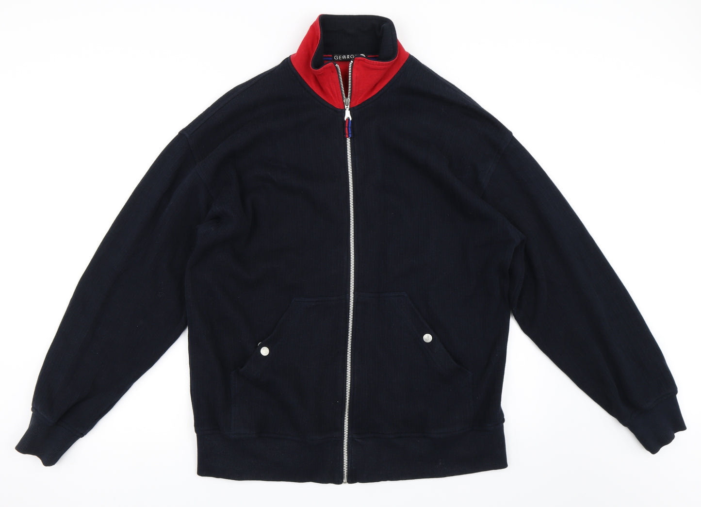 George Mens Blue   Full Zip Sweatshirt Size L
