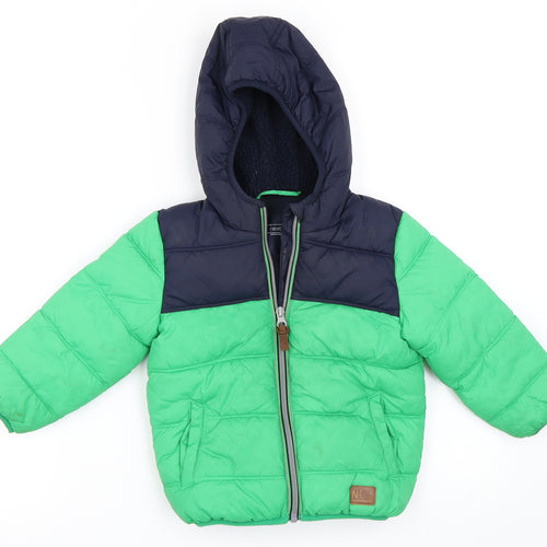 NEXT Boys Green   Puffer Jacket Coat Size 18-24 Months
