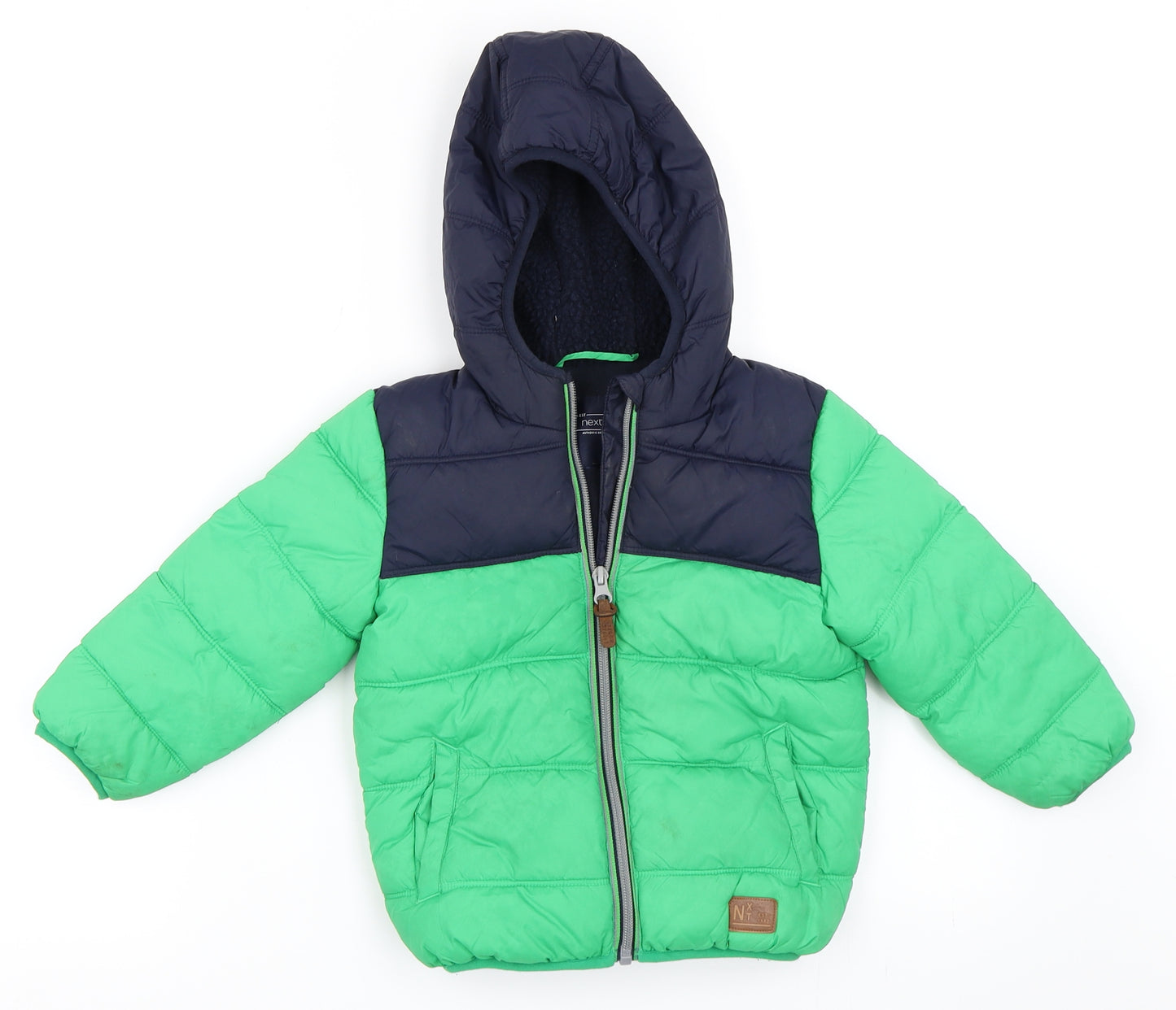 NEXT Boys Green   Puffer Jacket Coat Size 18-24 Months