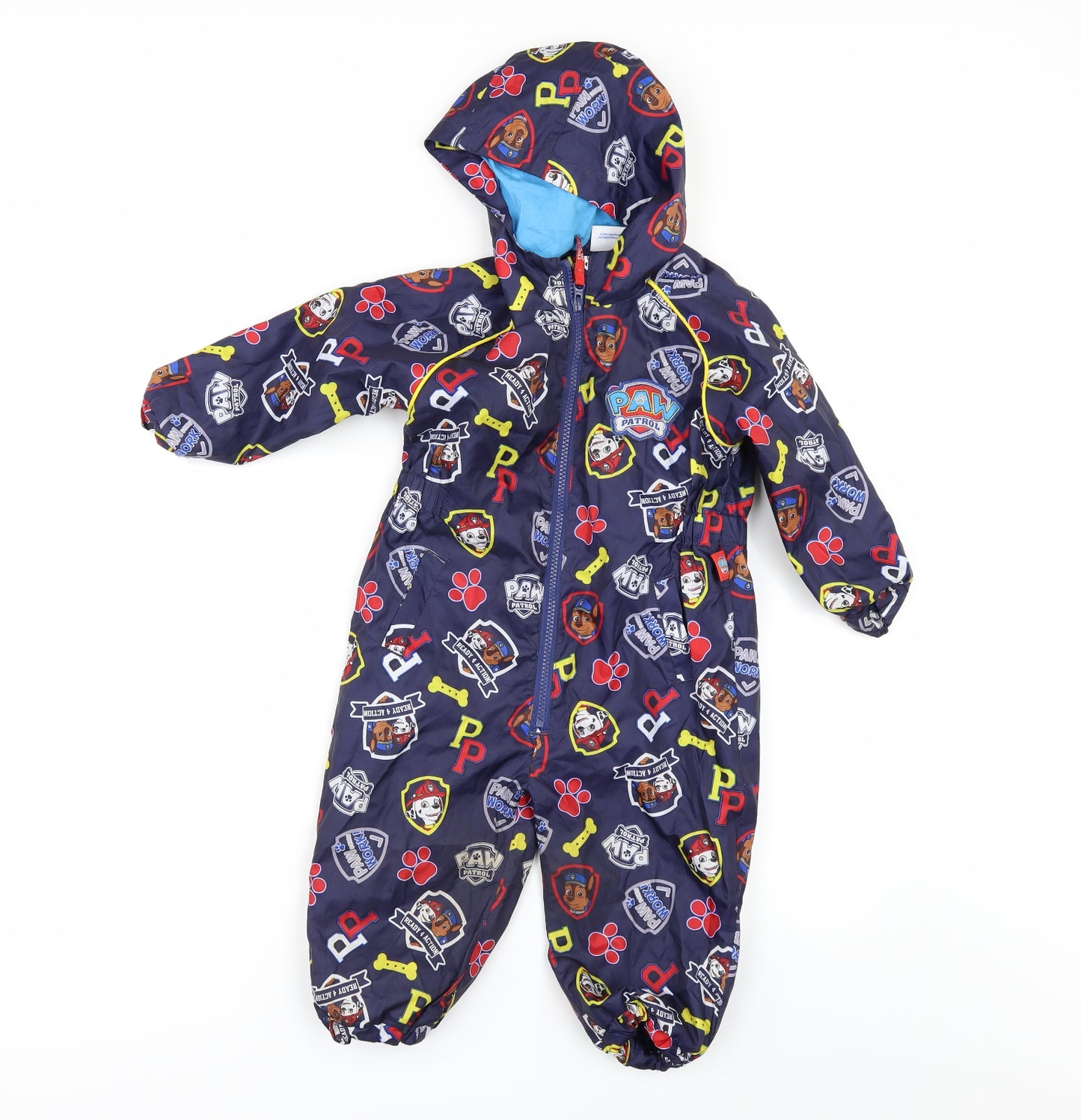 TU Boys Blue Geometric  Anorak Snowsuit Size 12-18 Months  - PAW PATROL