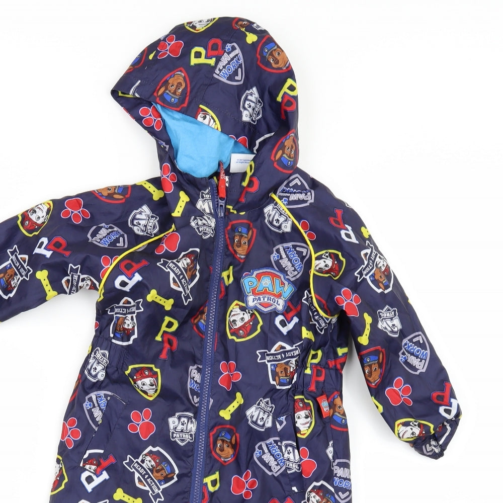 TU Boys Blue Geometric  Anorak Snowsuit Size 12-18 Months  - PAW PATROL