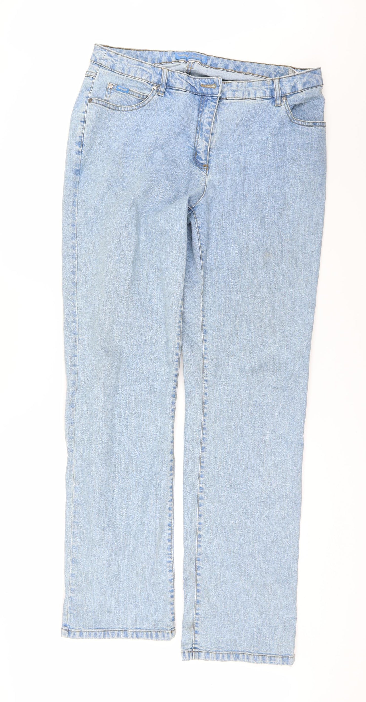 AriZona Womens Blue  Denim Wide-Leg Jeans Size 18 L35 in