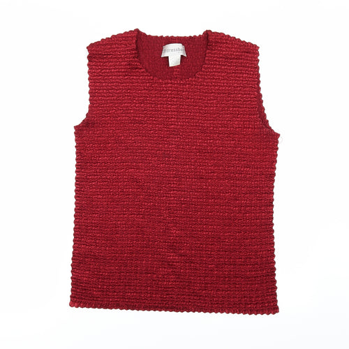 Dressbarn Womens Red   Basic T-Shirt Size 14