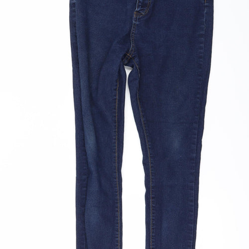 Boohoo Womens Blue  Denim Skinny Jeans Size 10 L29 in