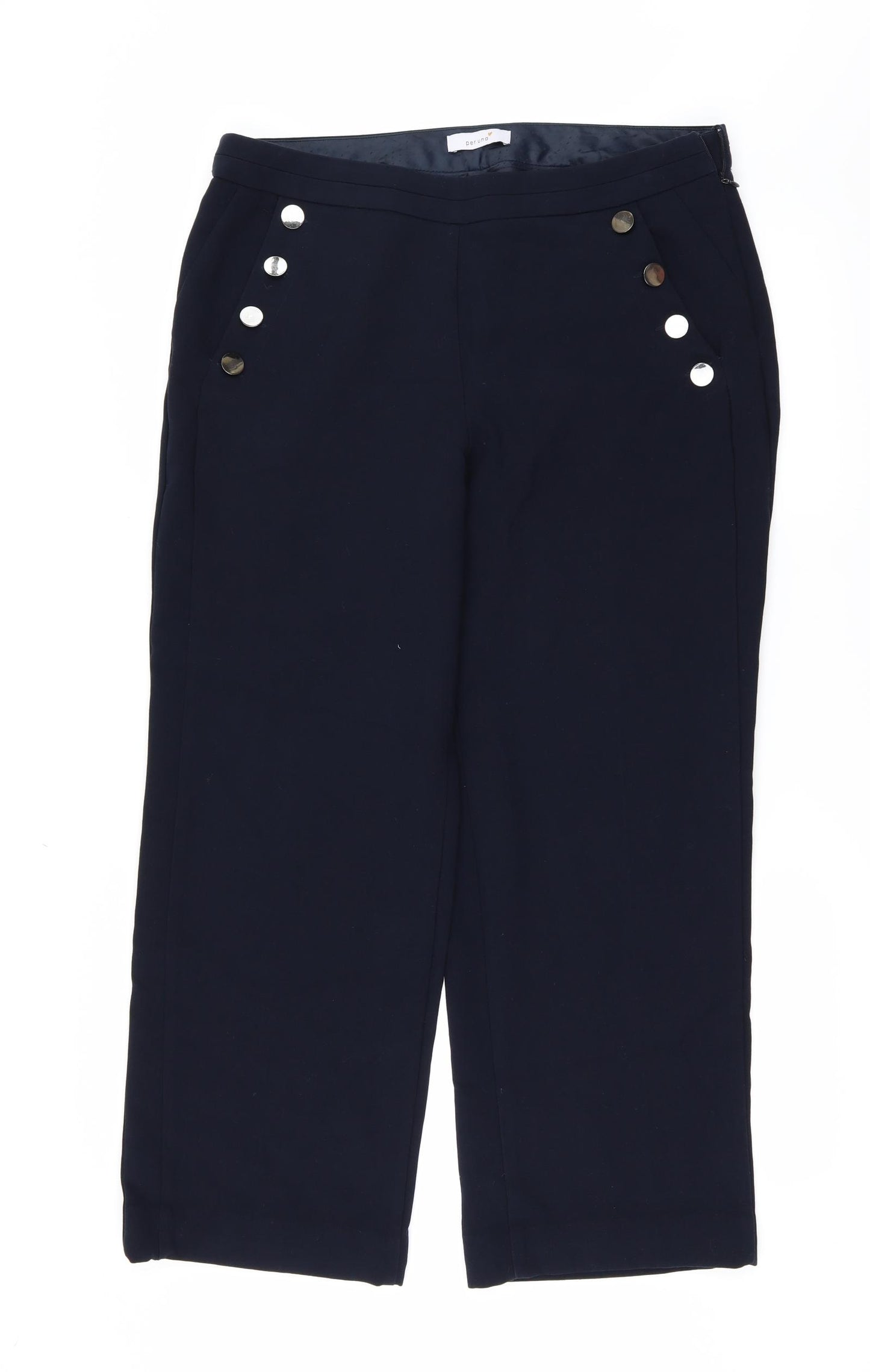 Per Una Womens Blue   Trousers  Size 16 L28 in