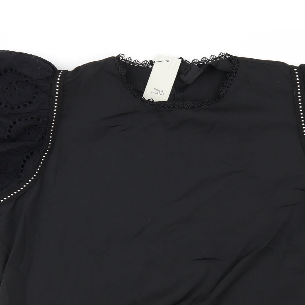 River Island Womens Black   Tunic Blouse Size 12