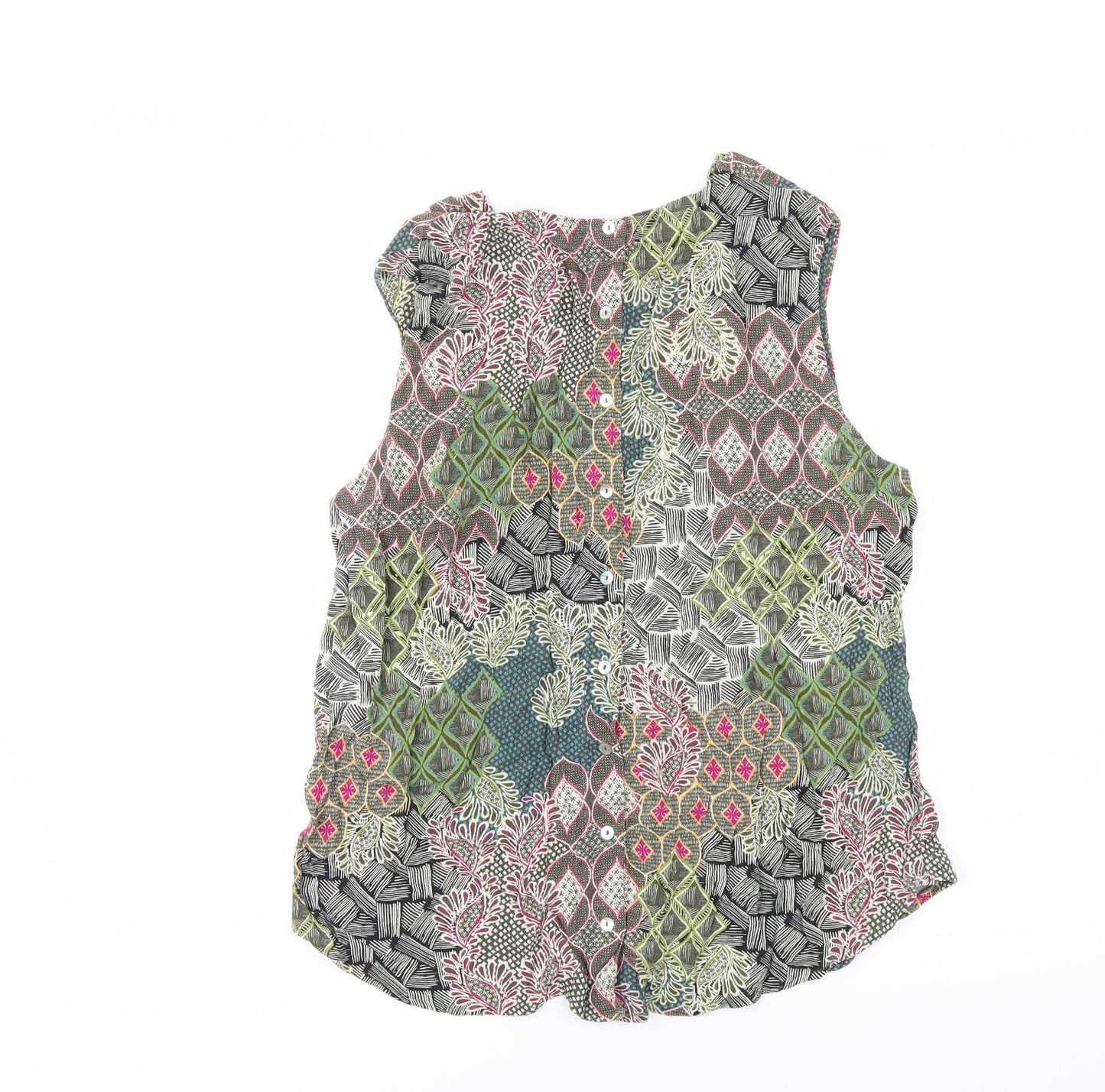 Per Una Womens Multicoloured Geometric  Basic T-Shirt Size 18