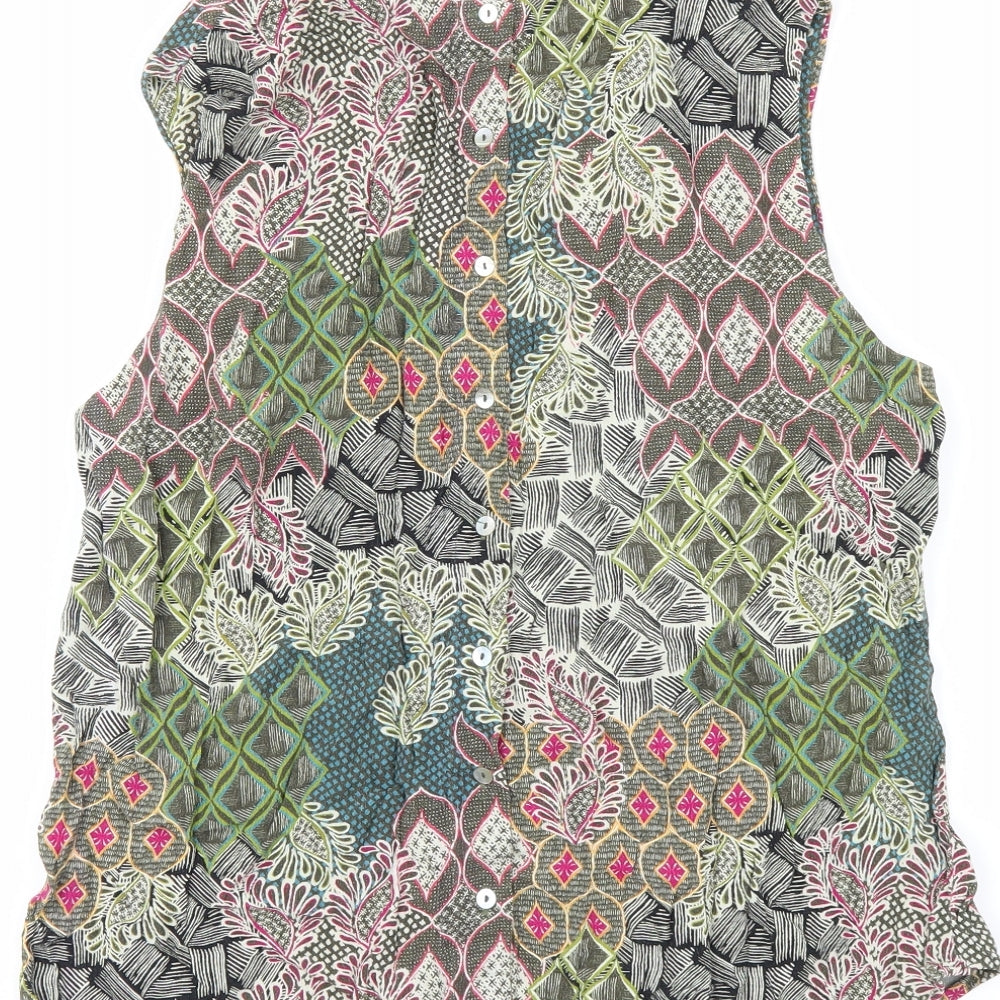 Per Una Womens Multicoloured Geometric  Basic T-Shirt Size 18