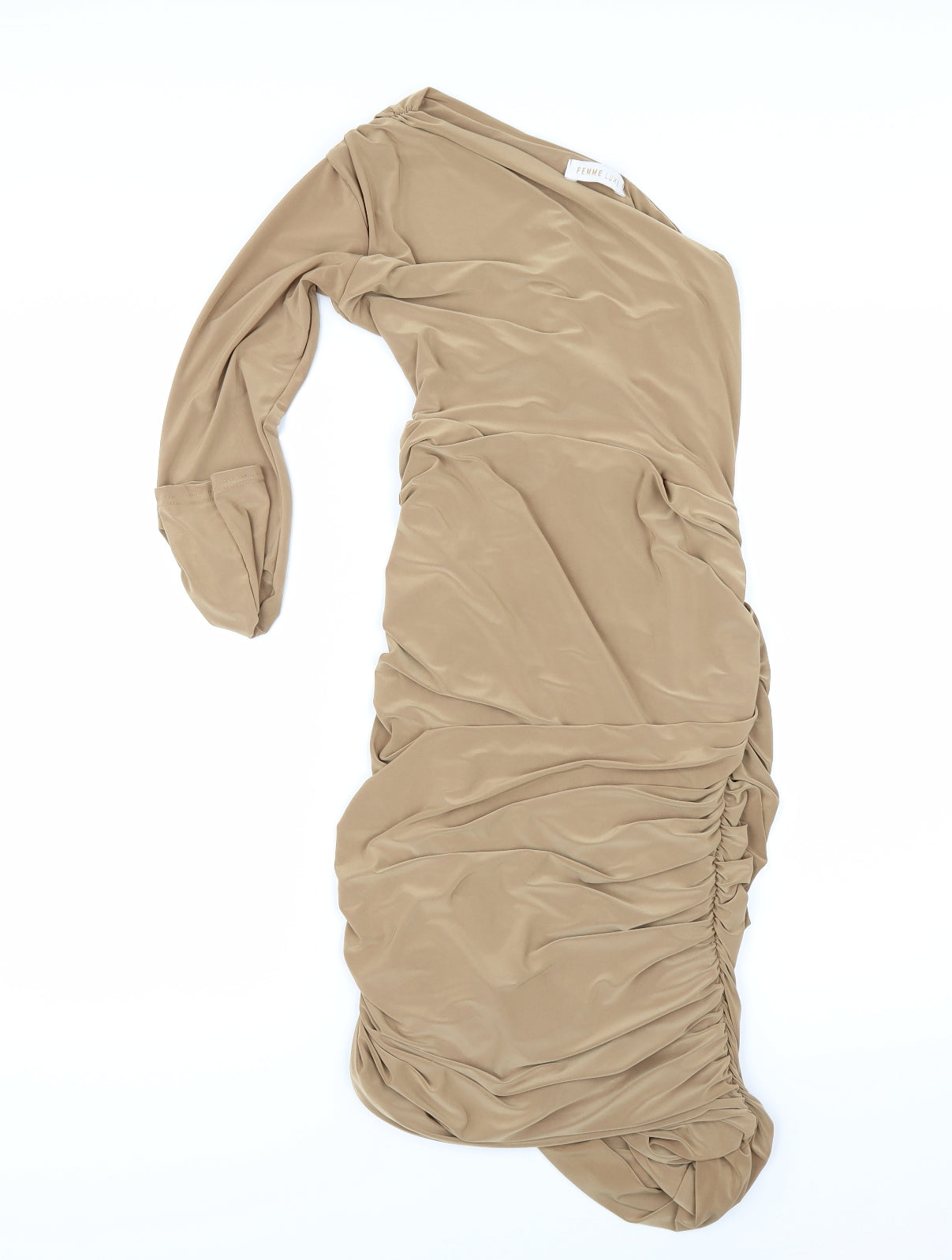 Femme Luxe Womens Gold   Bodycon  Size 10