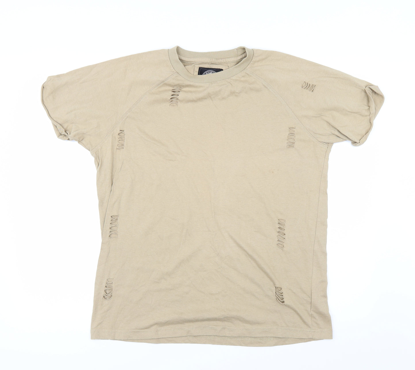 Genetic Apparel Womens Beige   Basic T-Shirt Size M