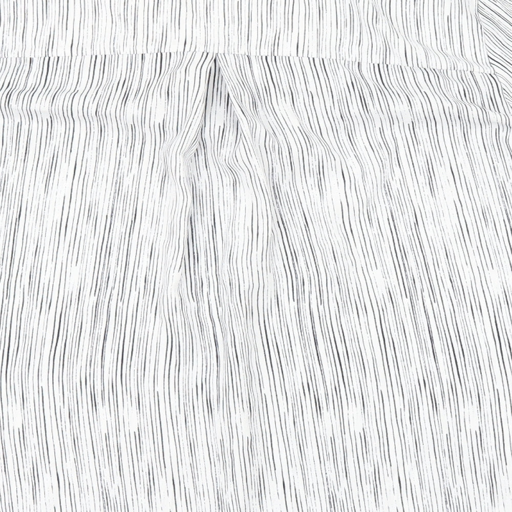 Autograph Womens White Striped  Tunic Blouse Size 18