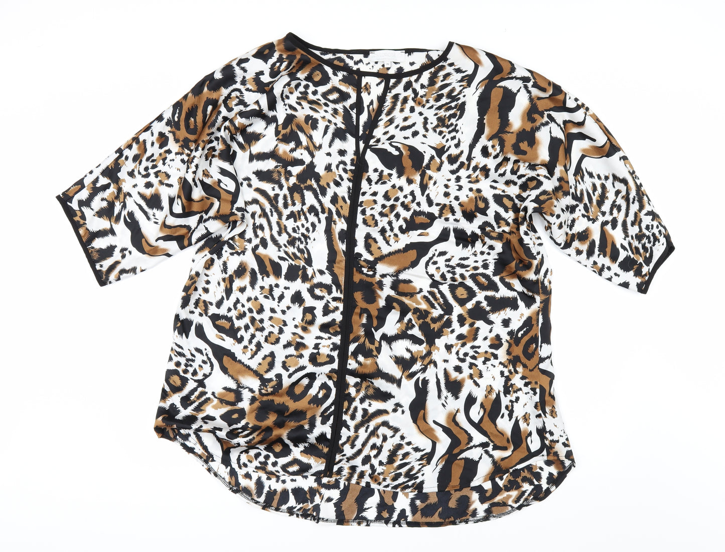 Lovedrobe Womens White Animal Print  Tunic Blouse Size 20