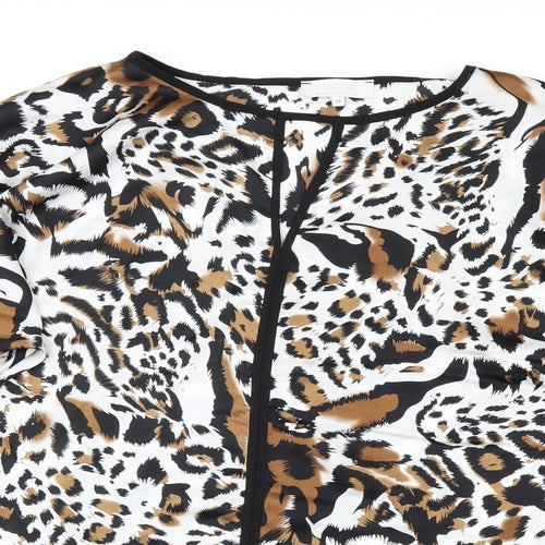Lovedrobe Womens White Animal Print  Tunic Blouse Size 20