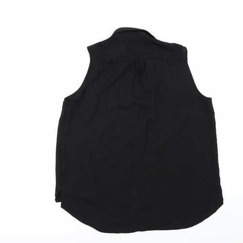 George Womens Black   Tunic Button-Up Size 16