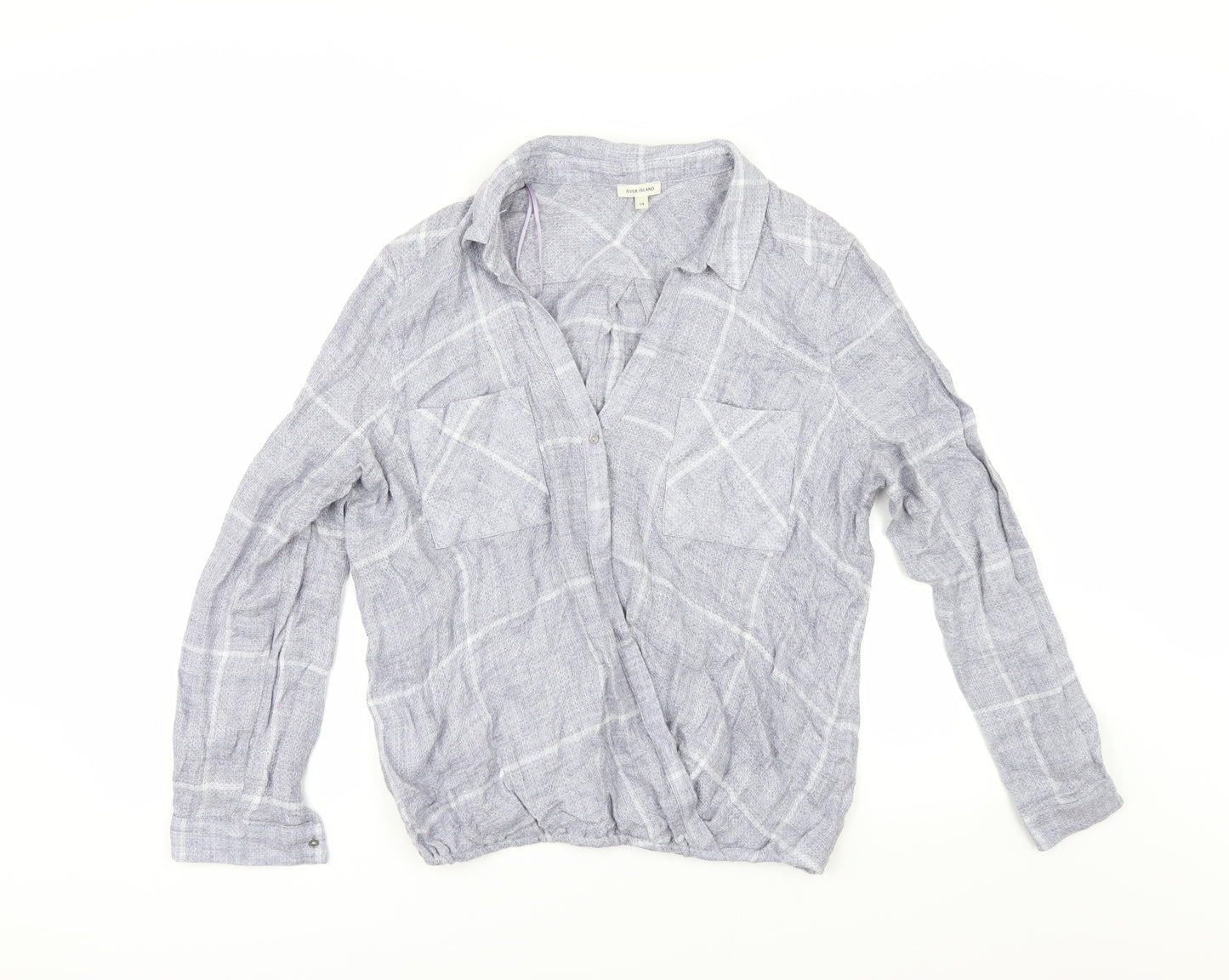 River Island Womens Blue   Tunic Blouse Size 14