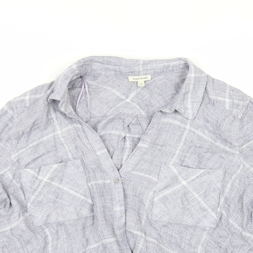 River Island Womens Blue   Tunic Blouse Size 14