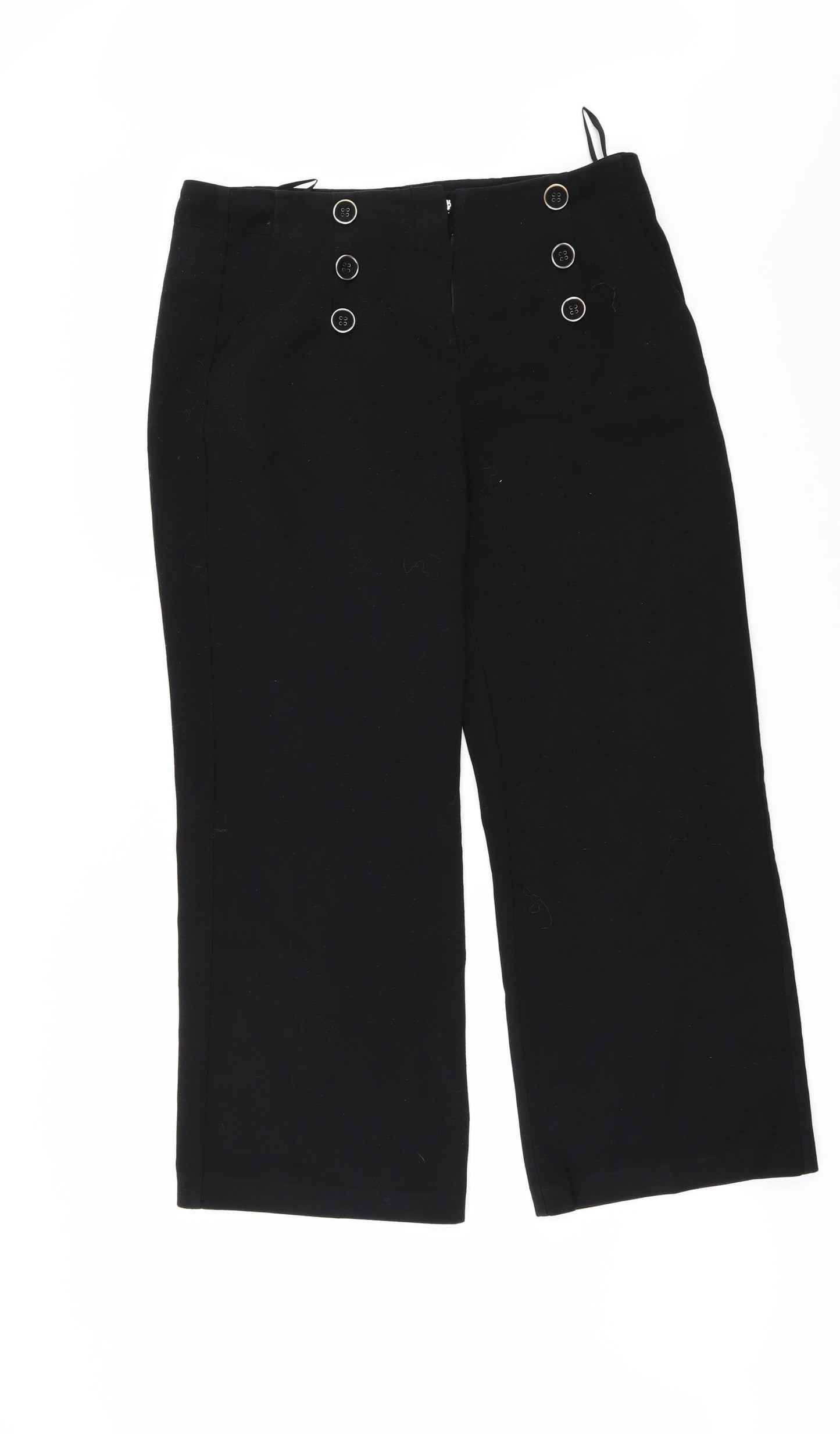 Per Una Womens Black   Trousers  Size 14 L29 in