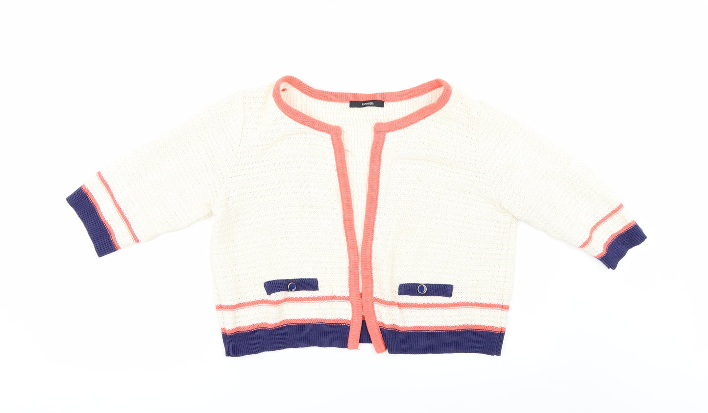 George Womens Ivory   Cardigan Jumper Size 10