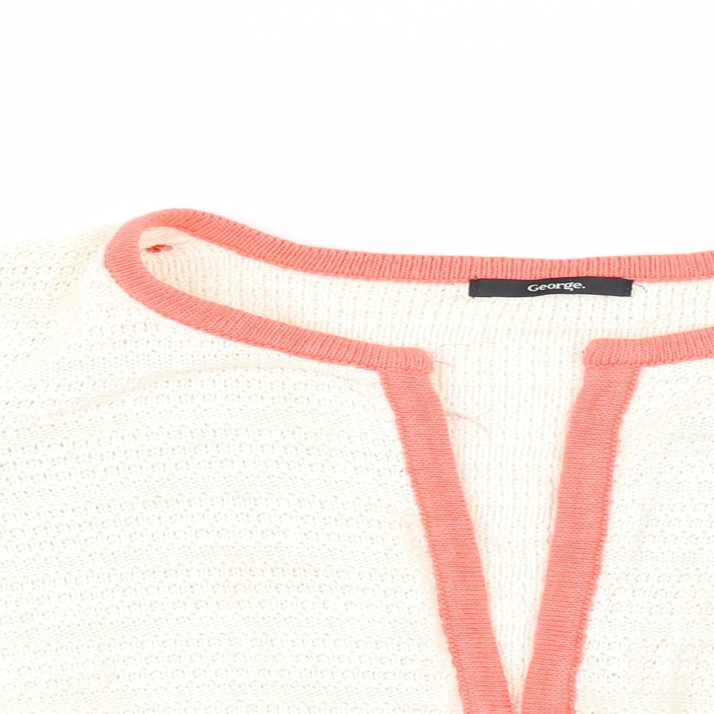 George Womens Ivory   Cardigan Jumper Size 10