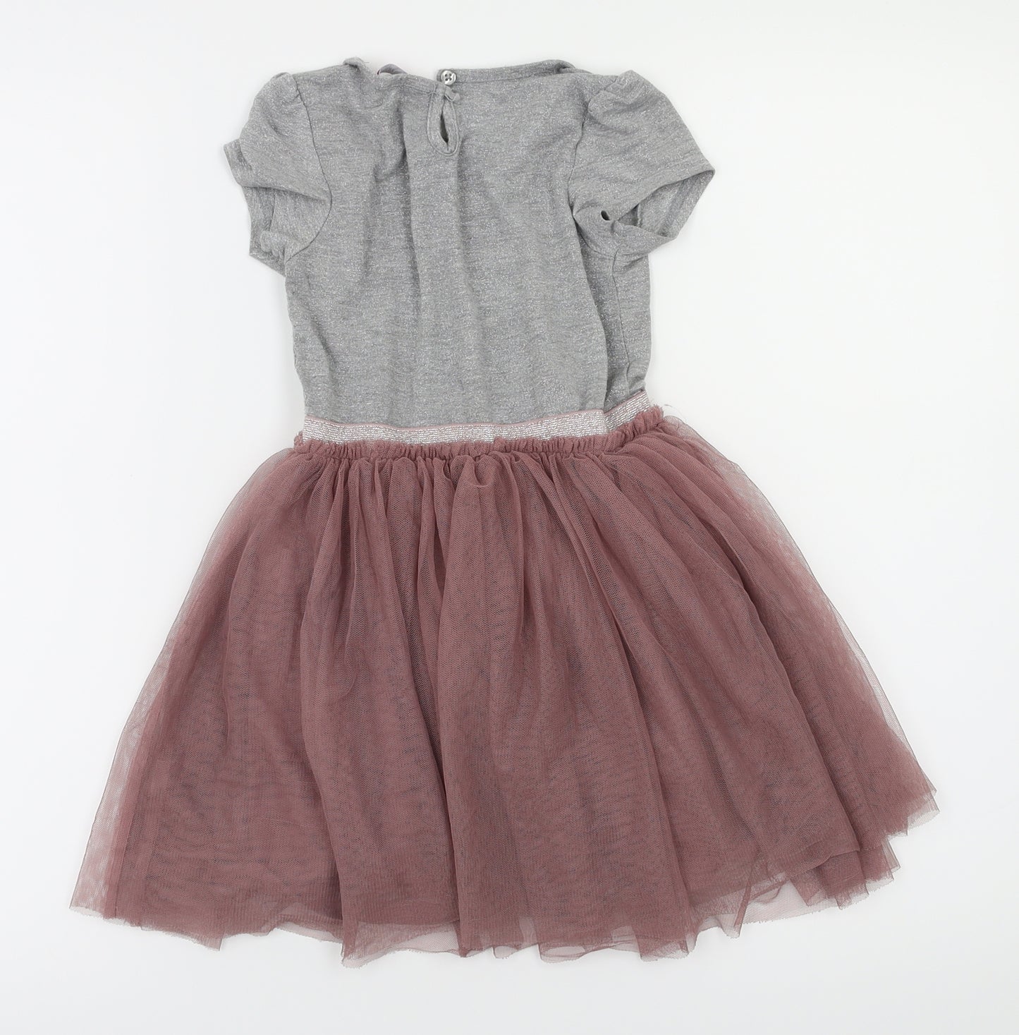 Preworn Girls Purple Animal Print  Fit & Flare  Size 4-5 Years