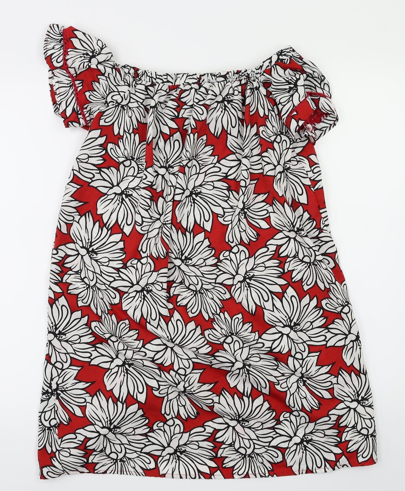 Primark Womens Red Floral  Fit & Flare  Size 12