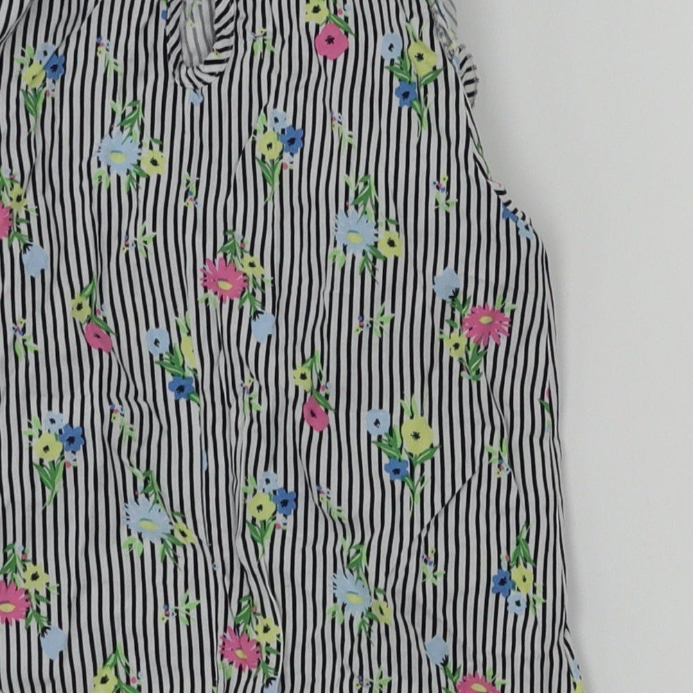 Primark Girls Beige Striped  Basic T-Shirt Size 5-6 Years