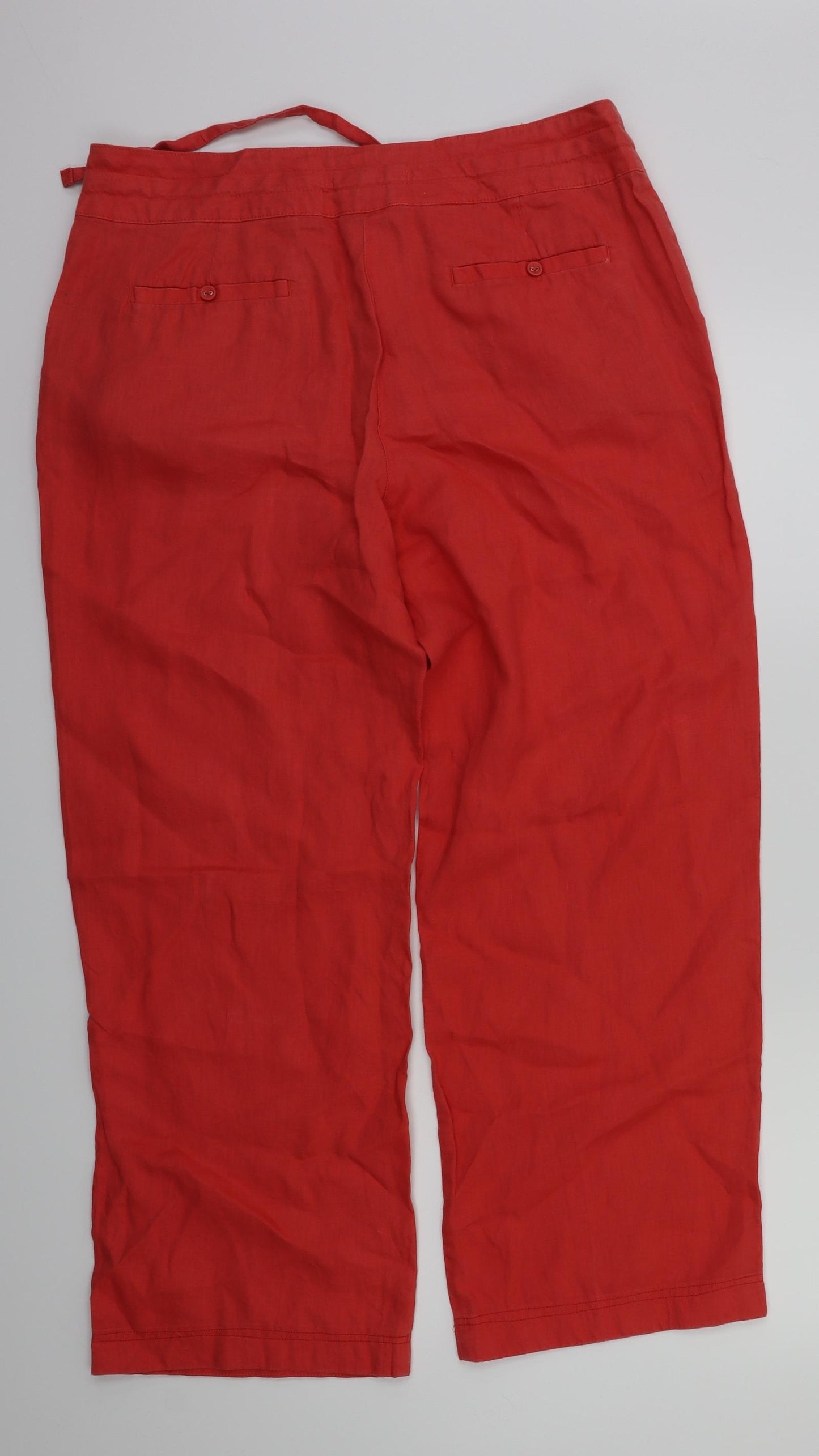 TU Womens Red   Trousers  Size 14 L26 in
