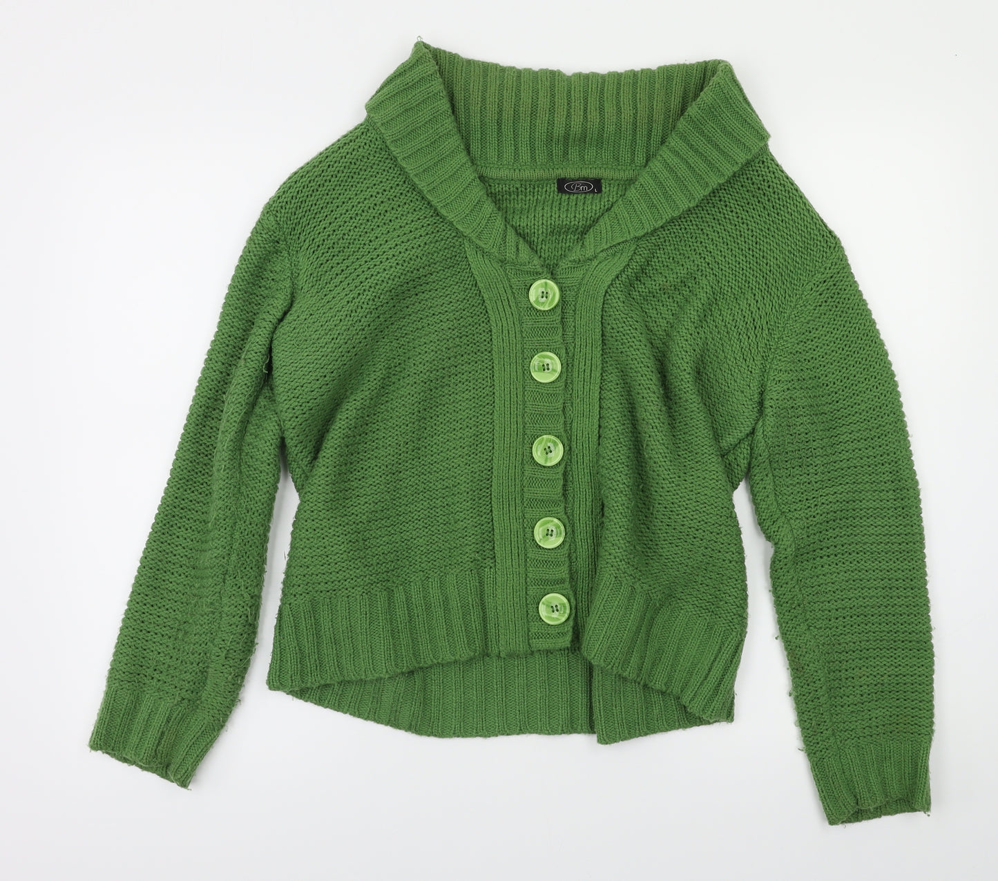 BM Womens Green   Cardigan Jumper Size L
