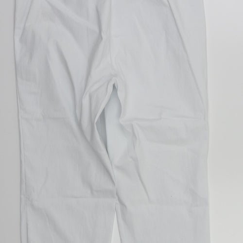 Preworn Womens White   Trousers  Size 14 L20 in