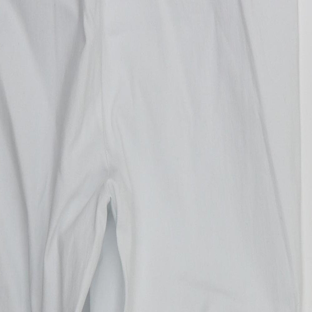 Preworn Womens White   Trousers  Size 14 L20 in