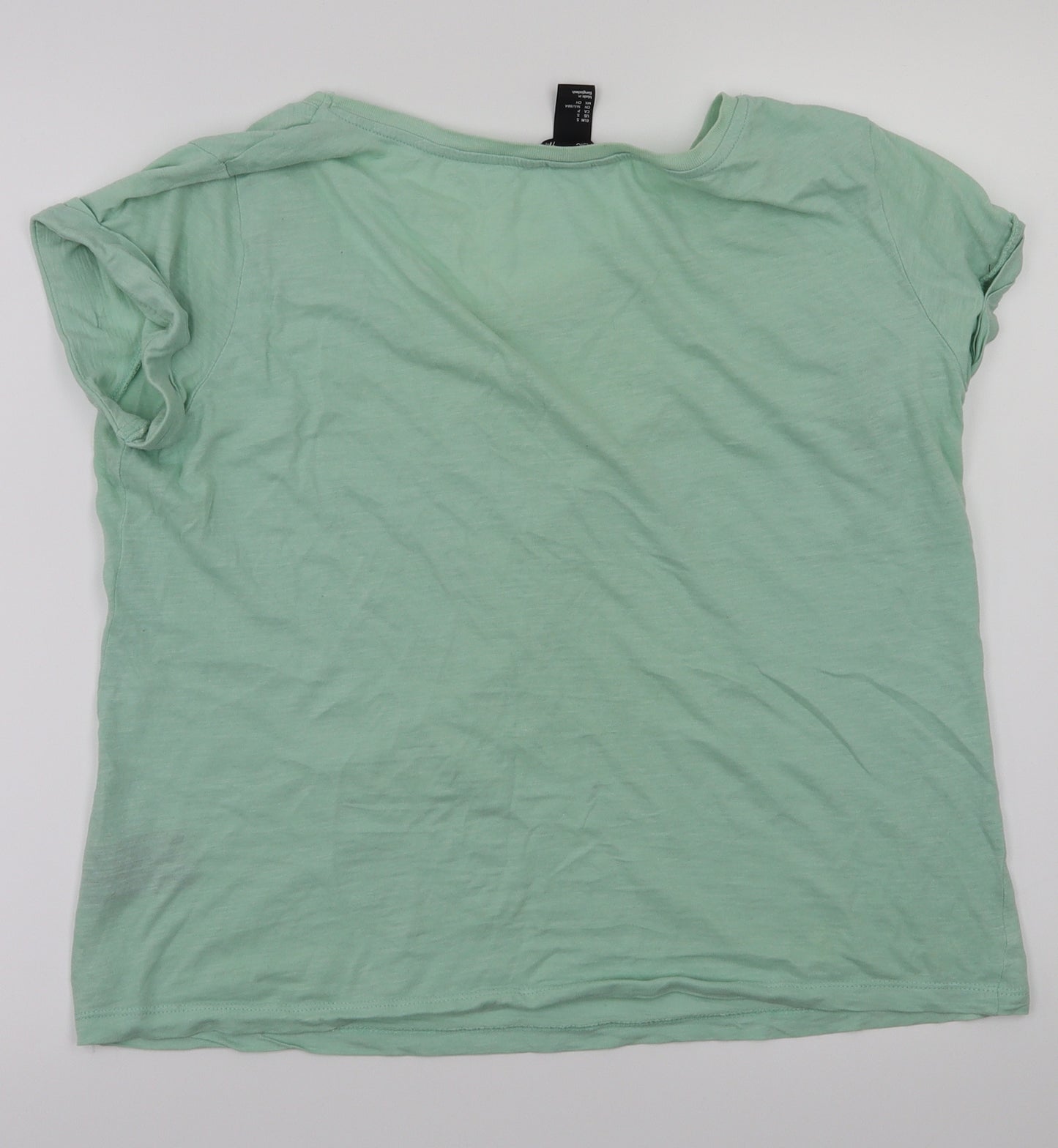 H&M Womens Green   Basic T-Shirt Size S