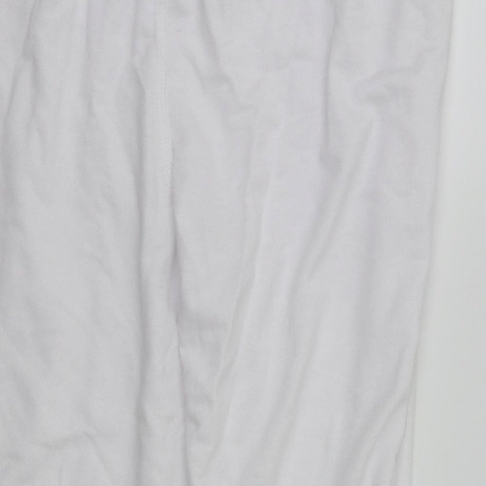 Preworn Womens White   Sweatpants Trousers Size 16 L20 in