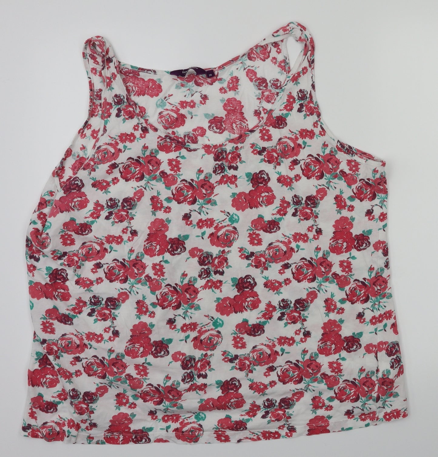 new  look  Womens Pink Floral  Basic T-Shirt Size 26