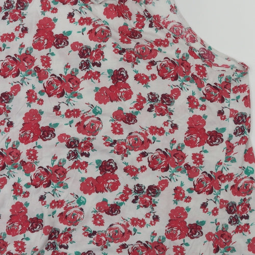 new  look  Womens Pink Floral  Basic T-Shirt Size 26