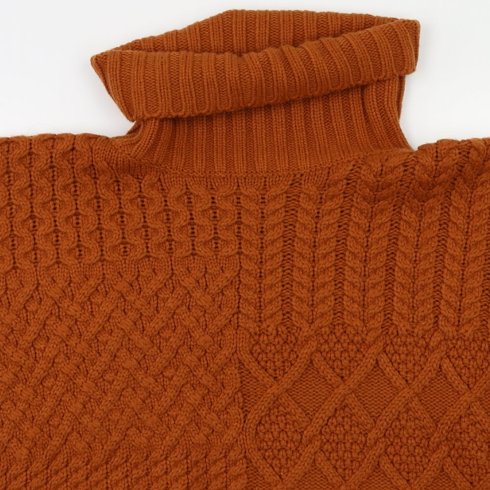 TU Womens Brown Argyle/Diamond  Pullover Jumper Size S