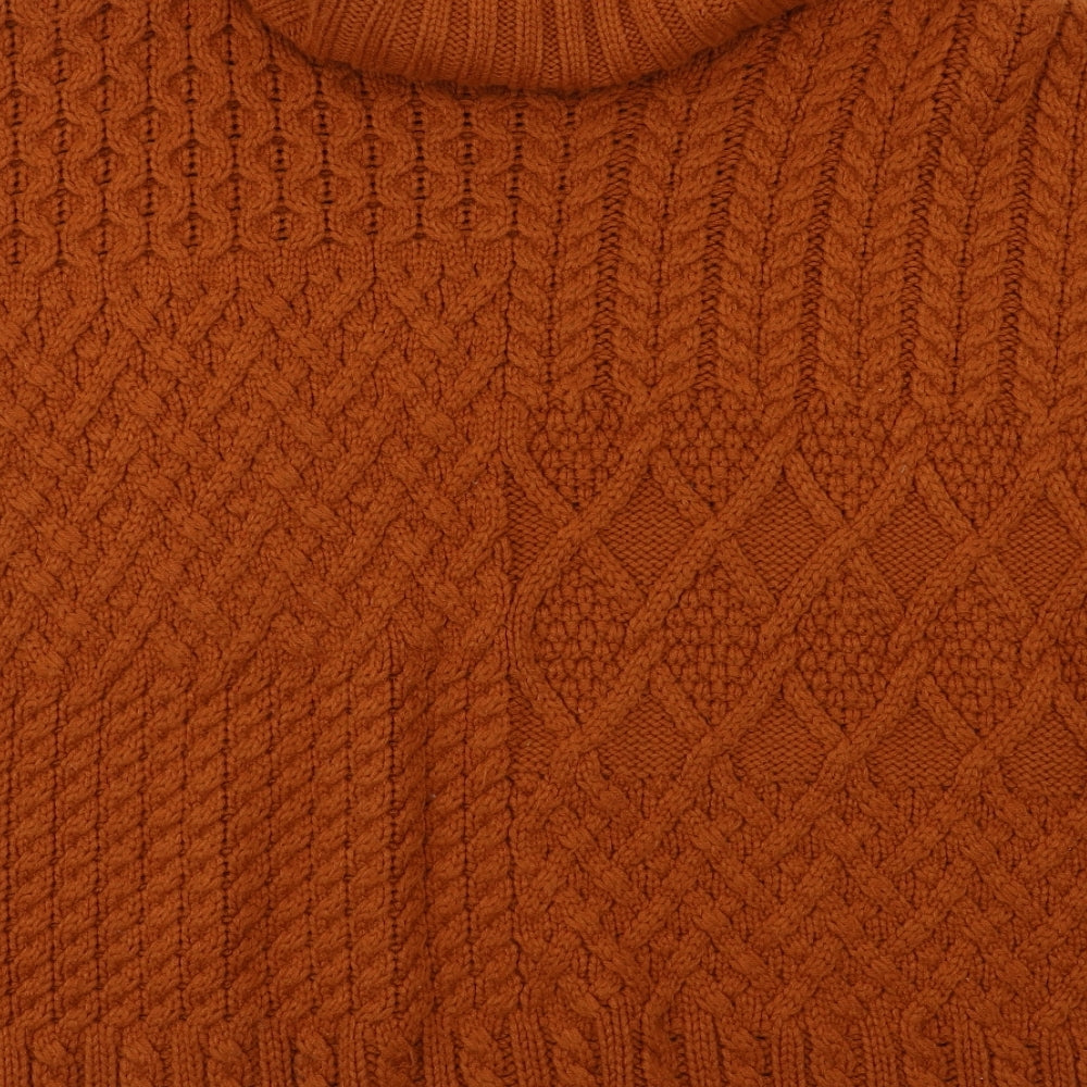 TU Womens Brown Argyle/Diamond  Pullover Jumper Size S