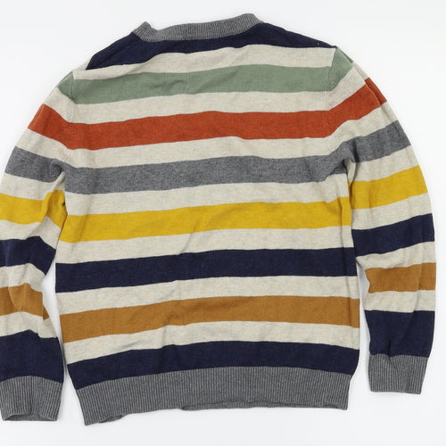 H&M Boys Beige Striped  Pullover Sweatshirt Size 6-7 Years